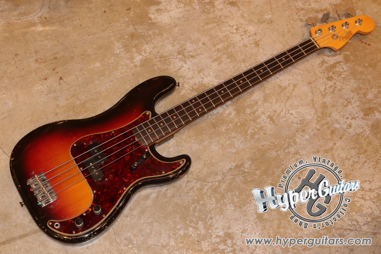 Fender '61 Precision Bass - サンバースト / スラブ ローズ - Hyper