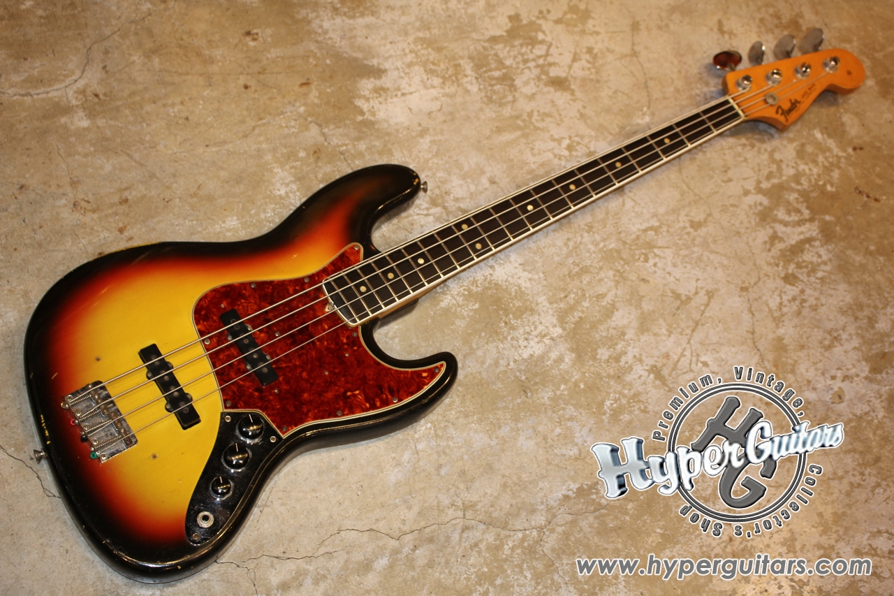 Fender '66 Jazz Bass - サンバースト / ローズ - Hyper Guitars