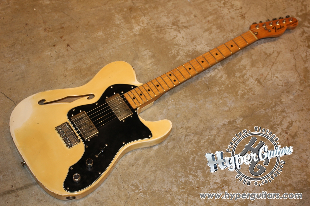 Fender '77 Telecaster Thinline - ホワイト / メイプル - ハイパー 