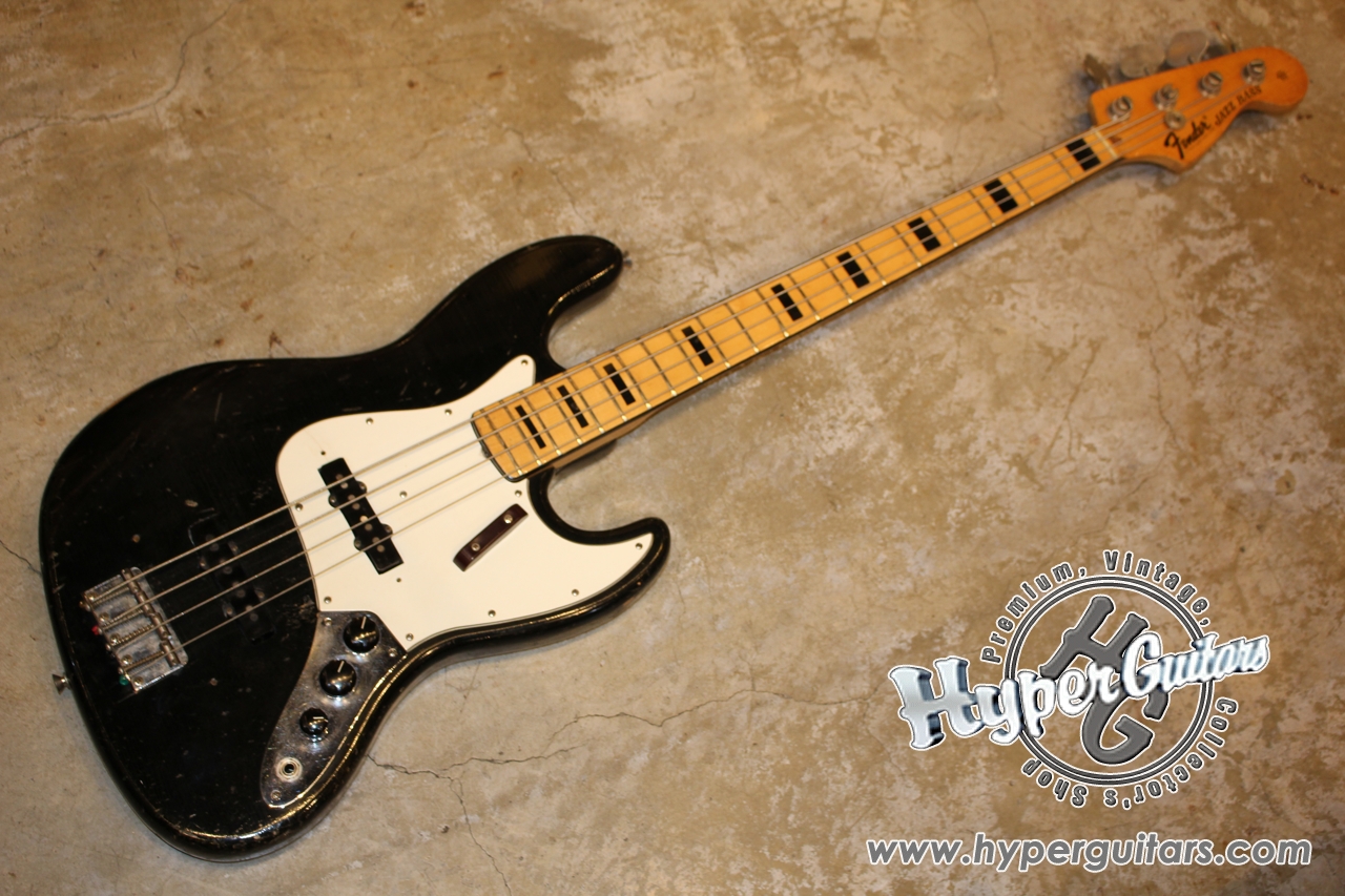Fender '73 Jazz Bass - ブラック / メイプル - Hyper Guitars