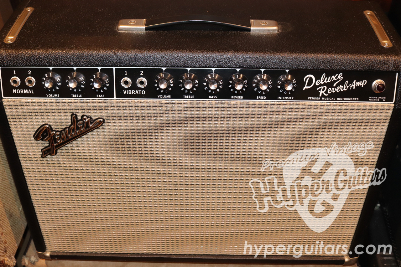 Fender '65 Deluxe Reverb Amp - Black Face - Hyper Guitars 