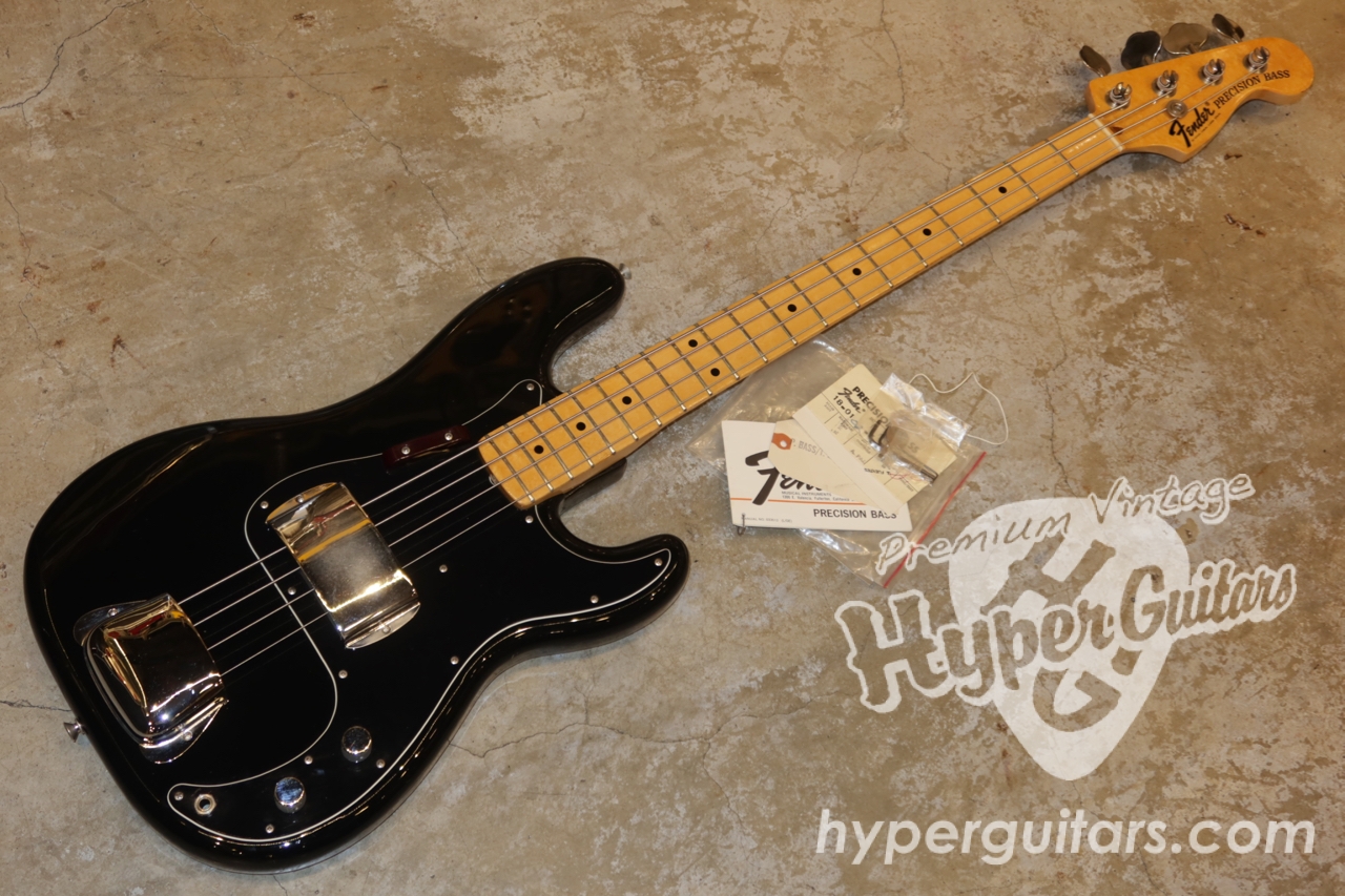 Fender '76 Precision Bass - ブラック / メイプル - ハイパーギターズ 