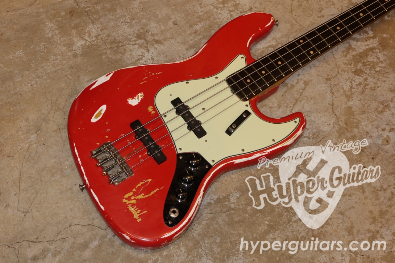 Fender 's Jazz Bass   リフィニッシュ レッド / スラブ ローズ